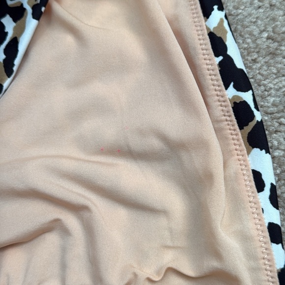 J. Crew Factory Plunge V Neck Cheetah Animal Print One Piece Swimsuit Size XL - Picture 7 of 10